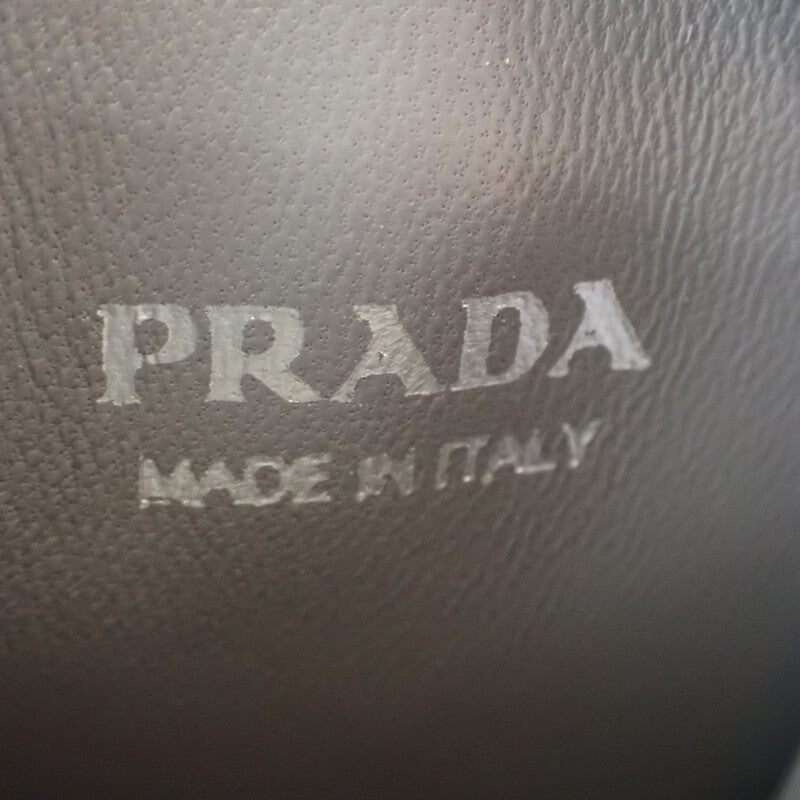 プラダ PRADA ガレリア スモールバッグ 1BA296_NZV_F0480 2WAYバッグ ショルダーバッグ サフィアーノ グレー レディース【中古】【Aランク】
