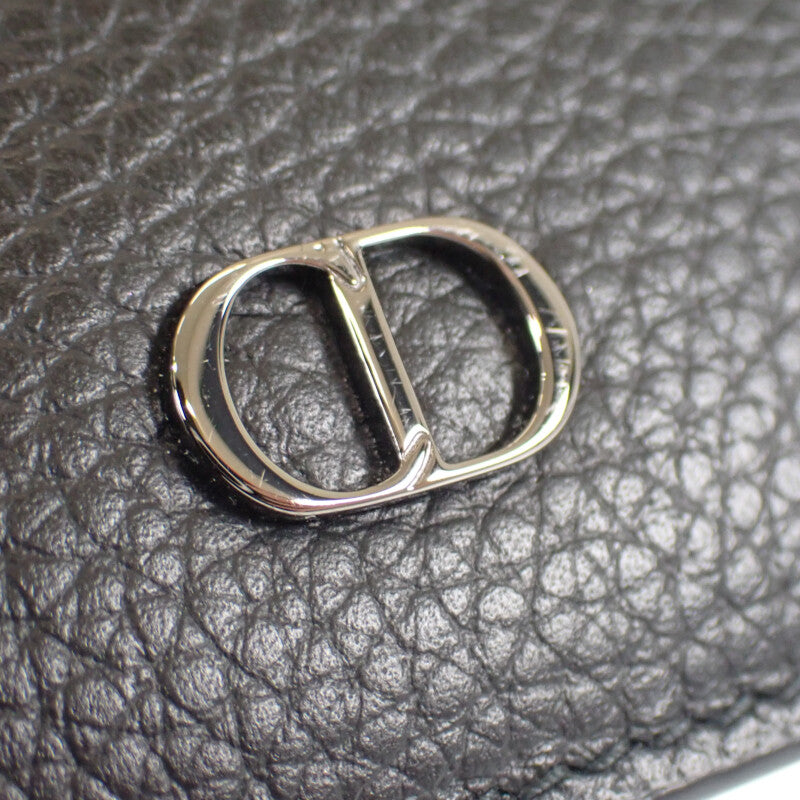 ディオール Dior CD Icon ウォレット 2ESBC027CDI_H00N 二つ折り財布 グレインカーフレザー ブラック メンズ【中古】【Aランク】