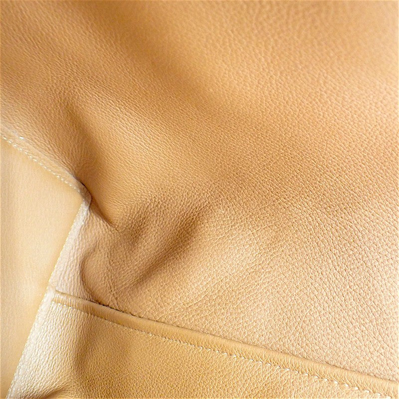 LOEWE Logo Tote Small 2WAY Bag Wool Leather Navy Brown Women's [Used] [A Rank]