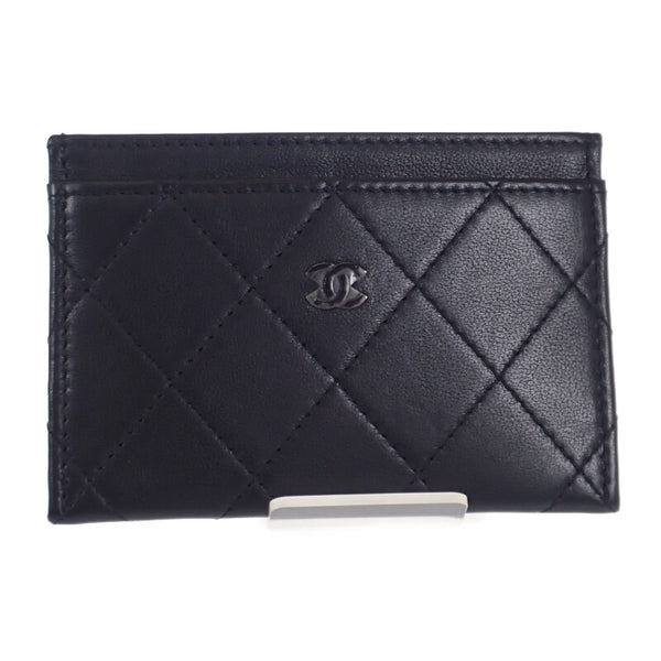 【中古】シャネル CHANEL マトラッセ ココマーク AP3818 カードケース カーフスキン ブラック レディース【SAランク】