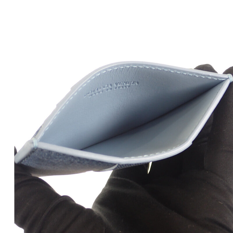 ボッテガヴェネタ BOTTEGA VENETA カセット 748052V49K14288 カードケース ラムスキン ブルーメランジェ アイス メンズ レディース【中古】【Aランク】