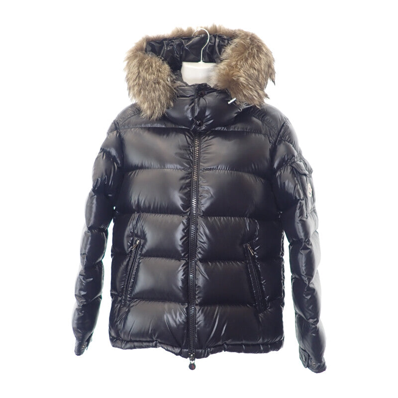 【Aランク】モンクレール MONCLER MAYA G20911A00171 ダウンジャケット ナイロン コヨーテファー ブラック 1 メンズ【ISEYA】