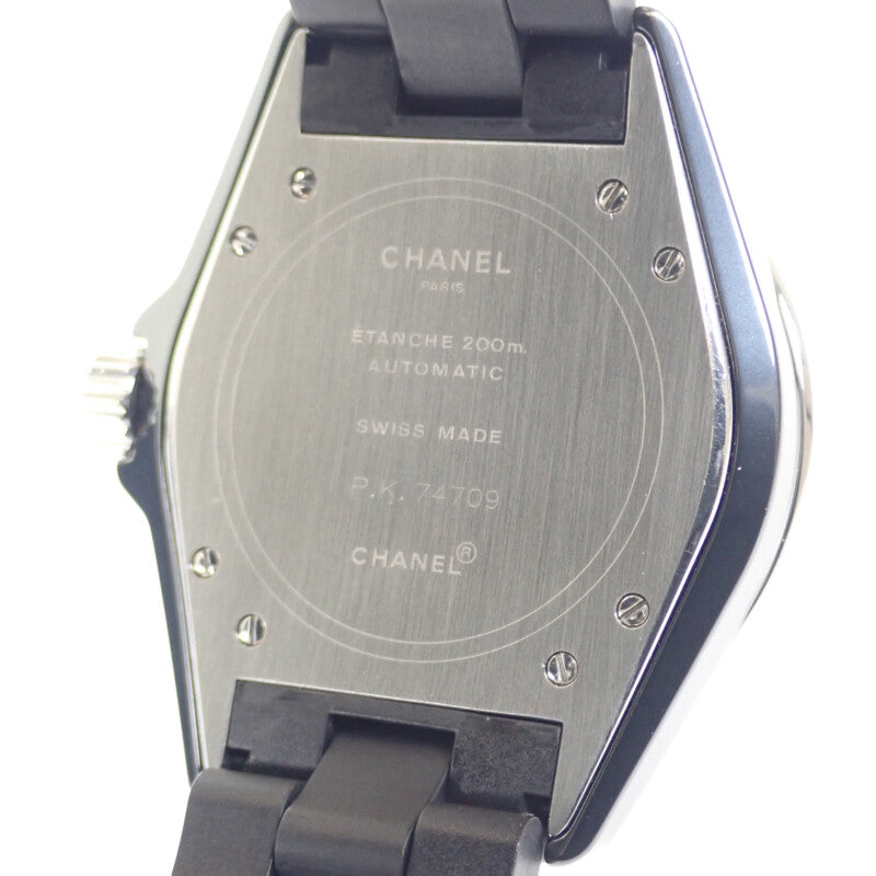 【ABランク】シャネル CHANEL J12 H0684 腕時計 セラミック ラバー 自動巻き ブラック文字盤 メンズ レディース【ISEYA】