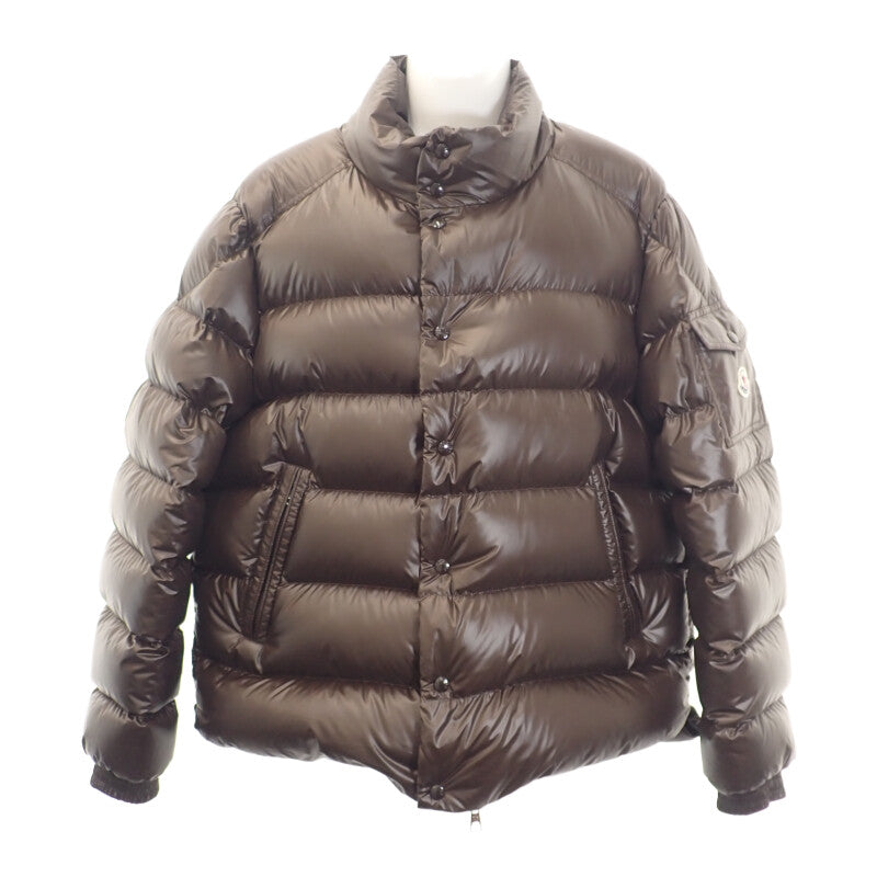 【ABランク】モンクレール MONCLER LULE ショートダウンジャケット I20911A00003_595ZJ ダウンジャケット ナイロン ブラウン シルバー金具 5 メンズ【ISEYA】