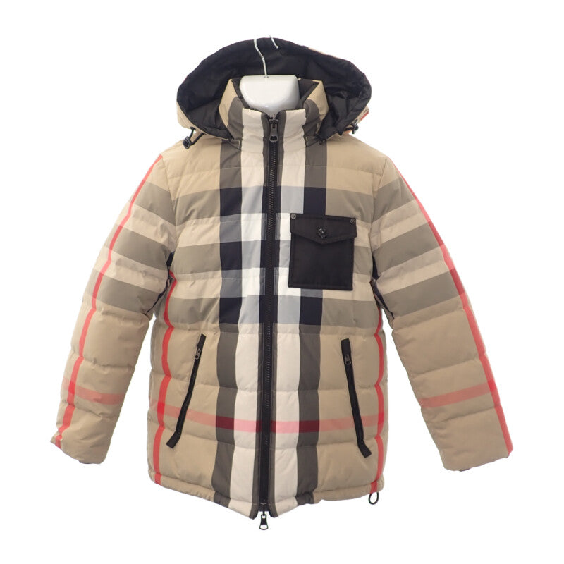 【ABランク】バーバリー BURBERRY ノバチェック 8033430 ダウンジャケット リバーシブル ナイロン ベージュ ブラック レディース【ISEYA】