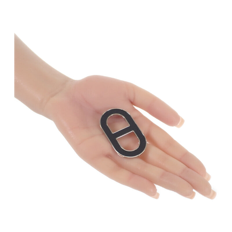 エルメス HERMES シェーヌダンクル H500262FK89 ブローチ ヴォーエプソン メタル ブラック レディース【中古】【Sランク】