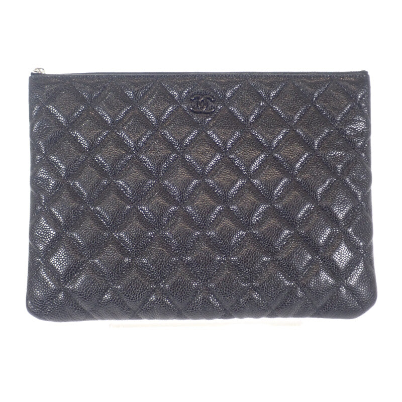 シャネル CHANEL マトラッセ クラッチバッグ キャビアスキン ソー