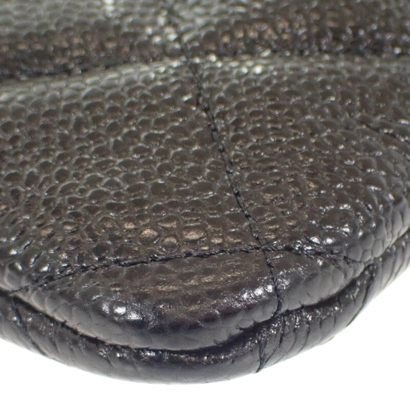 シャネル CHANEL マトラッセ クラッチバッグ キャビアスキン ソーブラック レディース メンズ【中古】【Aランク】