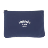 【中古】エルメス HERMES トゥルースフラット MM ネオバン ポーチ ナイロン ポリウレタン ネイビー  レディース【ABランク】