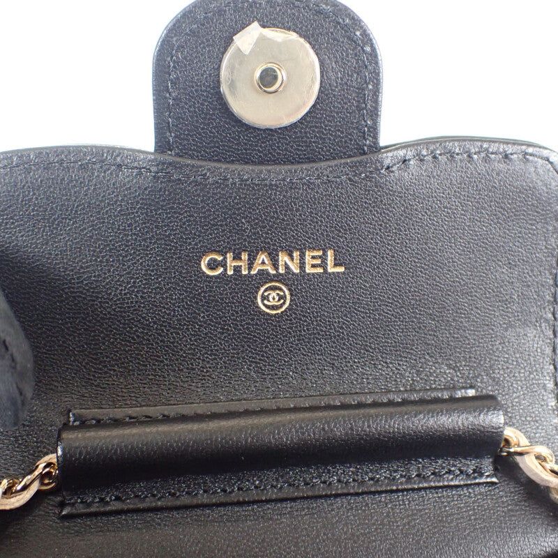 シャネル CHANEL ミニ マトラッセチェーン クラッチ AP3560 ショルダーバッグ ラムスキン ブラック ベージュ ゴールド金具 レディース【中古】【Aランク】 シャネル CHANEL ミニ マトラッセチェーン クラッチ AP3560 ショルダー