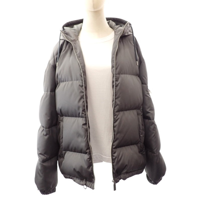 プラダ PRADA トライアングルロゴ 54 SGB716 ダウンジャケット ナイロン グレー メンズ【中古】【Aランク】