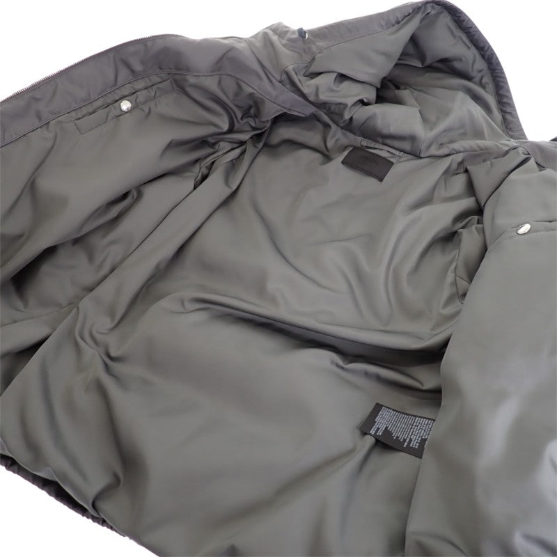 プラダ PRADA トライアングルロゴ 54 SGB716 ダウンジャケット ナイロン グレー メンズ【中古】【Aランク】