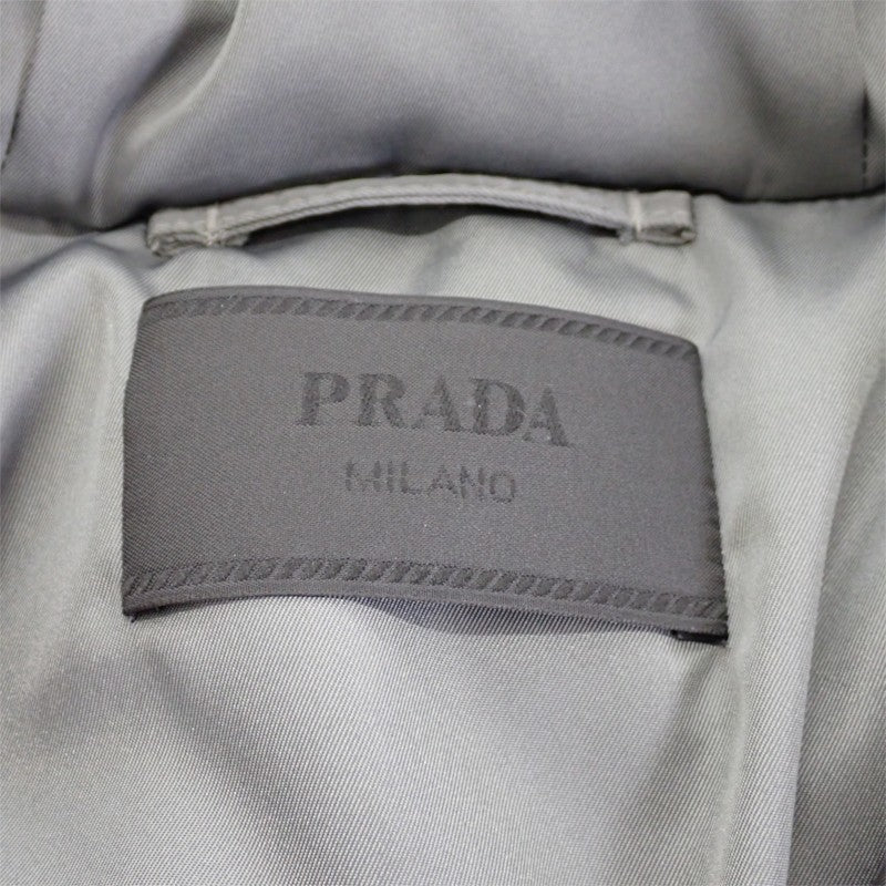 プラダ PRADA トライアングルロゴ 54 SGB716 ダウンジャケット ナイロン グレー メンズ【中古】【Aランク】