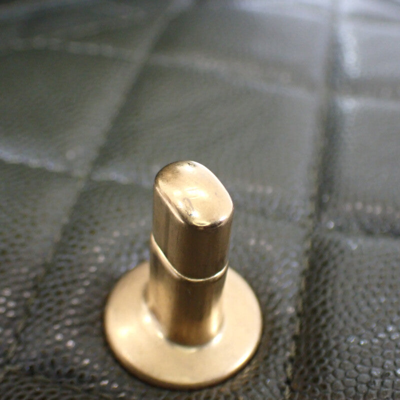 シャネル CHANEL スモール トップハンドル フラップ AS3652 2WAYバッグ ショルダーバッグ キャビアスキン カーキ ゴールド金具 レディース【中古】【Aランク】