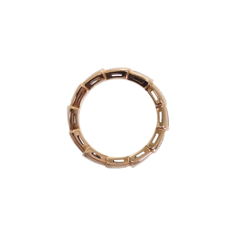 BVLGARI Serpenti Viper Ring 11 / 52 356630 K18 Pink Gold Gold Diamond Onyx Women's [Used] [A Rank]