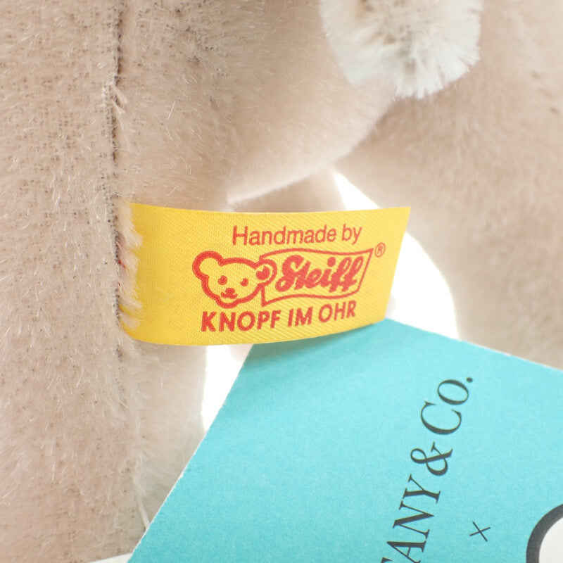 ティファニー TIFFANY&Co. シュタイフ Steiff ゾウ ぬいぐるみ 683800 その他雑貨 コットン モヘア ベージュ ブルー キッズ【中古】【SAランク】