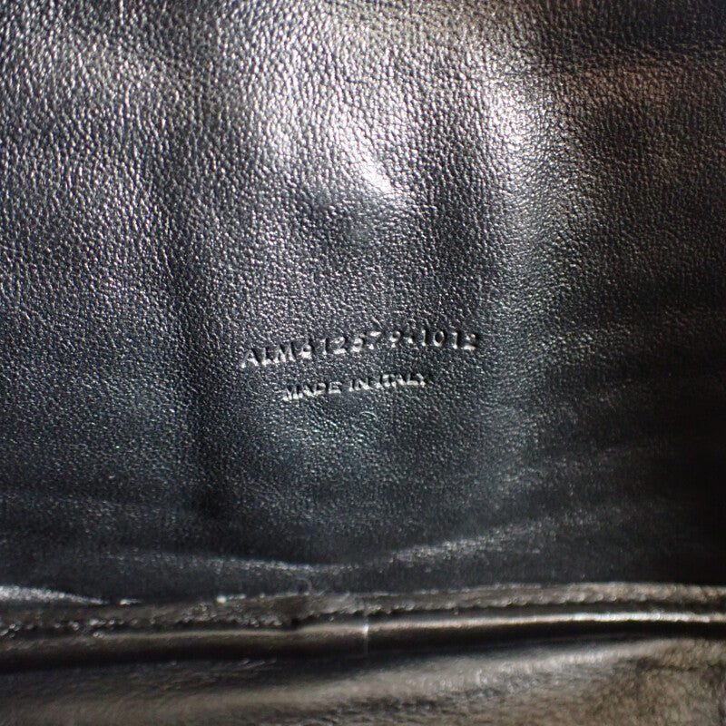 サンローラン SAINT LAURENT ルー ミニバッグ 612579 ショルダーバッグ カーフ グレー ゴールド金具 レディース【中古】【Aランク】