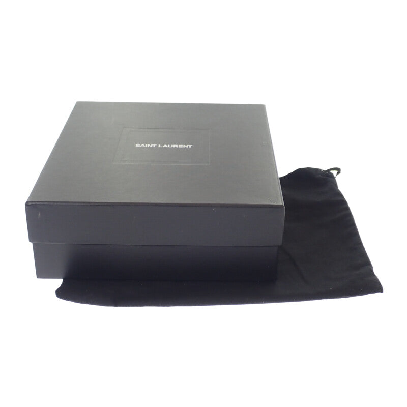 サンローラン SAINT LAURENT ルー ミニバッグ 612579 ショルダーバッグ カーフ グレー ゴールド金具 レディース【中古】【Aランク】