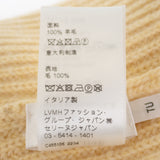 セリーヌ CELINE リブ編みロゴニット帽 2AH35423P ニットキャップ ウール イエロー レディース メンズ【中古】【Aランク】