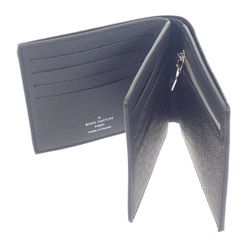 ルイヴィトン LOUIS VUITTON ポルトフォイユ・アメリゴNM N60053 ダミエグラフィット 二つ折り財布 ブラック メンズ【中古】【Sランク】