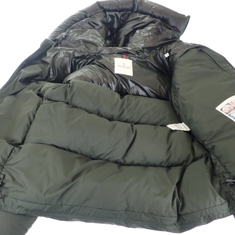 モンクレール MONCLER DAMAVAND GIUBBOTTO 1 H20911A00234_54A81 ダウンジャケット ポリエステル オリーブグリーン カーキ ブラック金具 メンズ【中古】【ABランク】