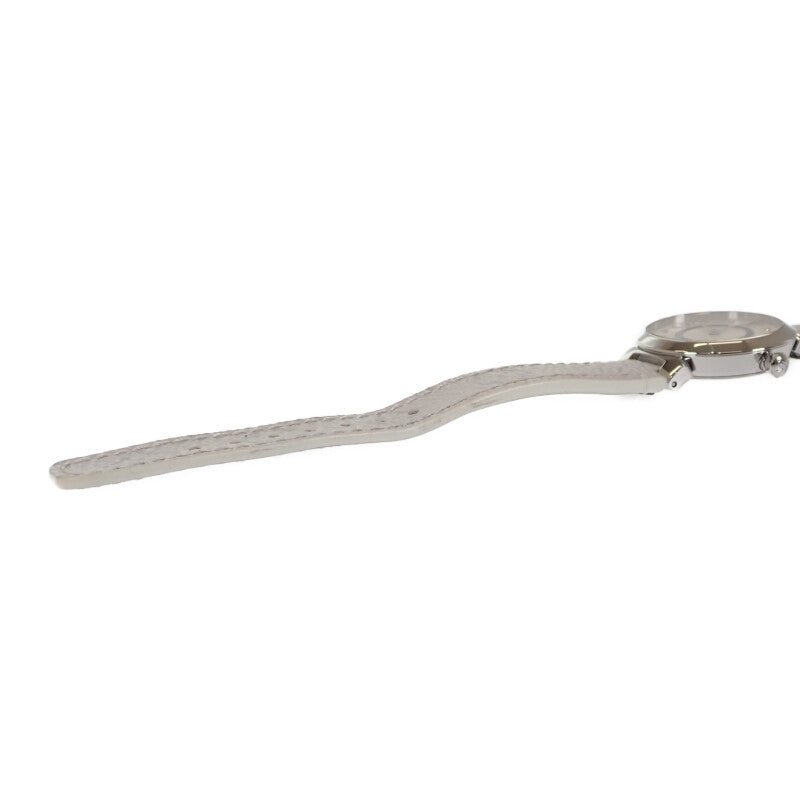 ルイヴィトン LOUIS VUITTON タンブール スリム Q12MGZ 腕時計 ステンレススチール レザー クオーツ ホワイト文字盤 レディース【中古】【ABランク】