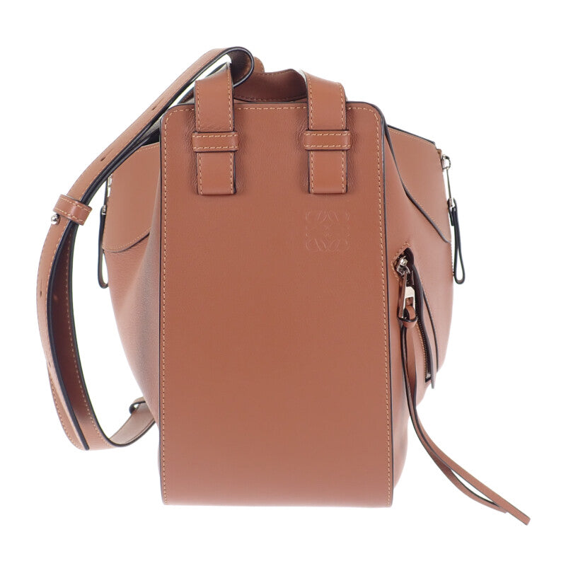 ロエベ LOEWE ハンモックバッグ スモール 387.30.S35 2WAYバッグ ハンドバッグ ショルダーバッグ クラシックカーフ タン レディース【中古】【Aランク】