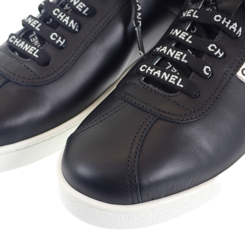 シャネル CHANEL ココマーク レザー 38 G34085 スニーカー カーフ