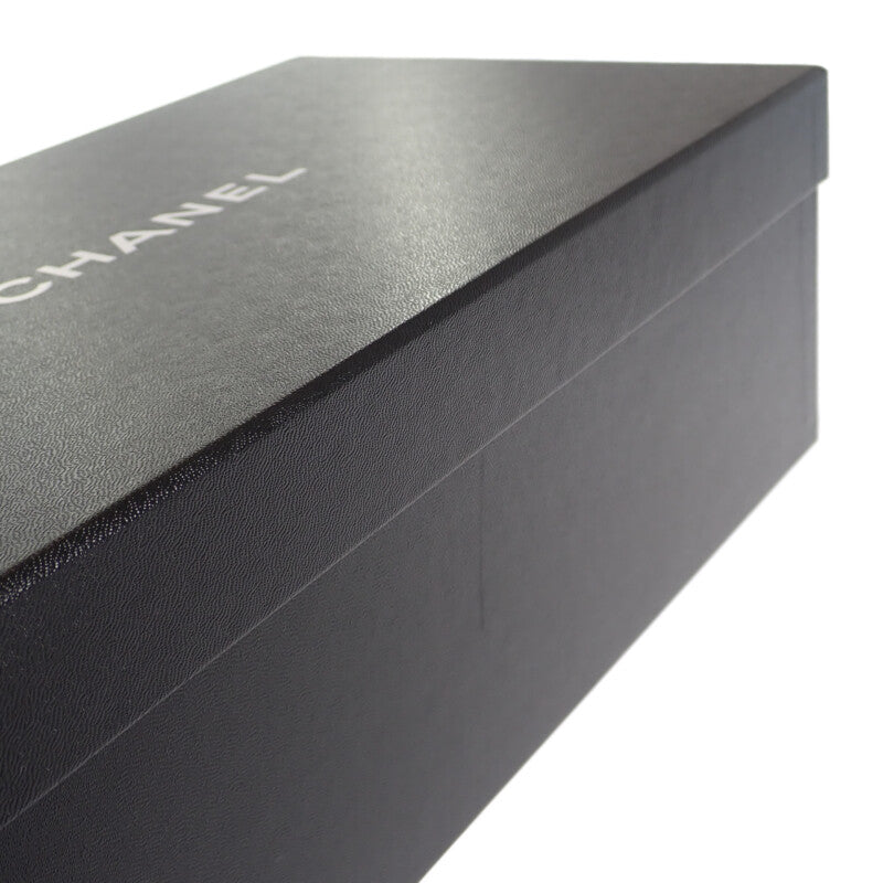 レア新品! シャネル CCマーク刺繍 チャンキーヒール スウェードカーフ23㎝ レア新品! シャネル CCマーク刺繍 チャンキーヒール スウェードカーフ