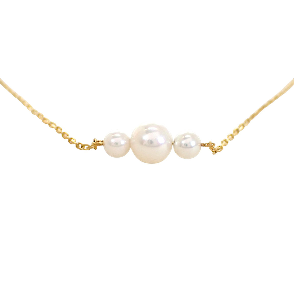 MIKIMOTO Pearl Necklace K18 Yellow Gold Akoya Pearl Gold Women's [Used] [A Rank]