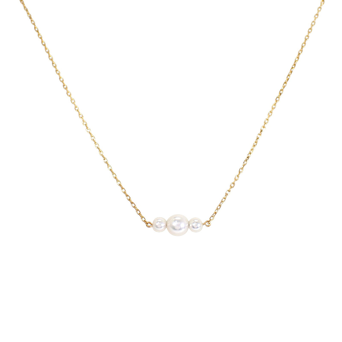 MIKIMOTO Pearl Necklace K18 Yellow Gold Akoya Pearl Gold Women's [Used] [A Rank]