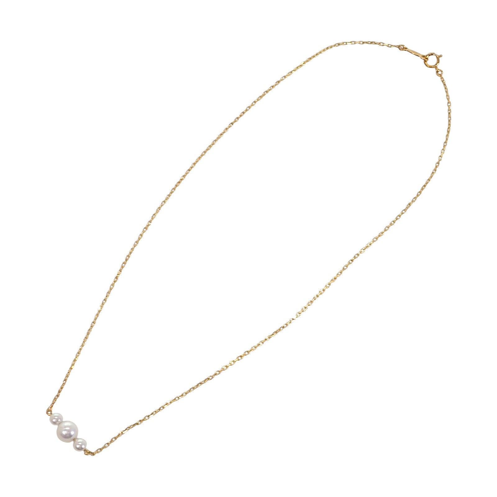 ミキモト MIKIMOTO パール ネックレス K18イエローゴールド アコヤ真珠