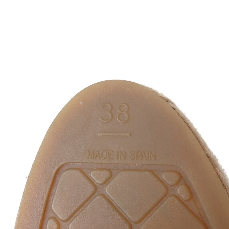 シャネル CHANEL CCエスパドリーユ 38 G38628_Y55871_K4265 スリッポン ラムスキン ブラック レディース【中古】【Aランク】