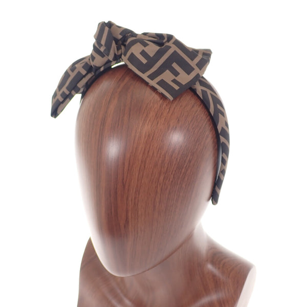 【中古】フェンディ FENDI カチューシャ キッズFFロゴ JFP206_A8XW_F0TP0 ヘアアクセサリー ポリエステル ブラウン TU レディース ガールズ【Aランク】