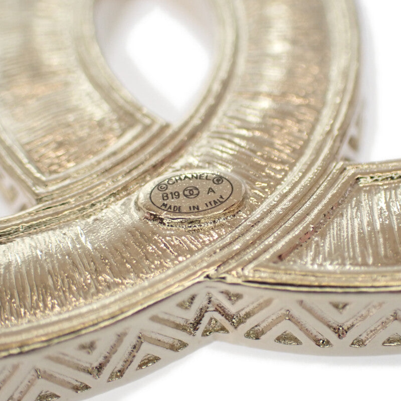 シャネル CHANEL ココマーク B19A ブローチ メタル ラインストーン