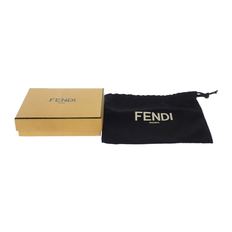 フェンディ FENDI FFダイヤモンド 8M0445ADYMF13VK カードケース レザー ブラウン ゴールド金具 レディース メンズ【中古】【SAランク】 フェンディ FENDI FFダイヤモンド 8M0445ADYMF13VK カードケース