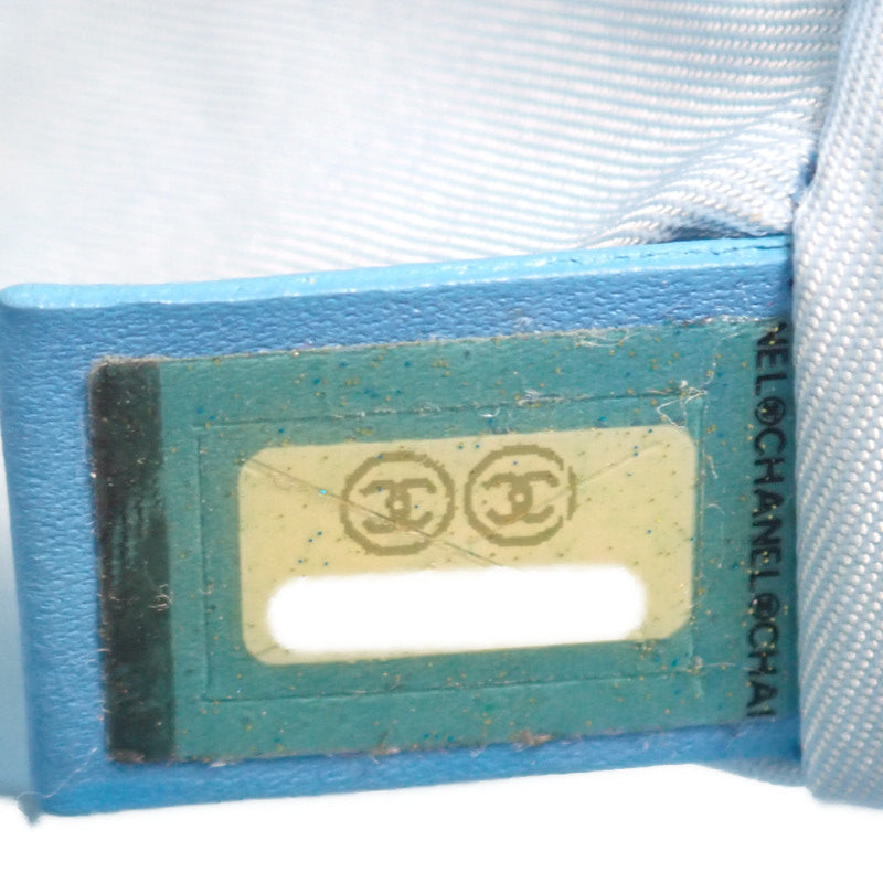 シャネル CHANEL ニュートラベルライントート PM トートバッグ ナイロン レザー ブルー レディース【中古】【Bランク】