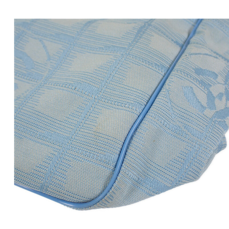 シャネル CHANEL ニュートラベルライントート PM トートバッグ ナイロン レザー ブルー レディース【中古】【Bランク】