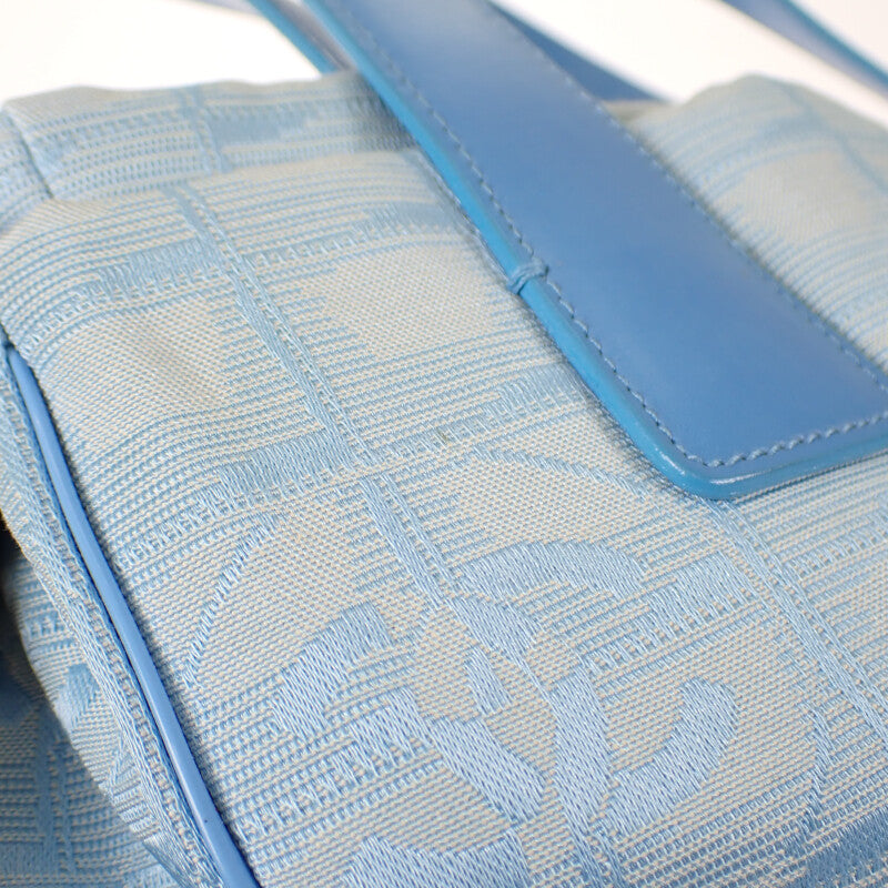 シャネル CHANEL ニュートラベルライントート PM トートバッグ ナイロン レザー ブルー レディース【中古】【Bランク】