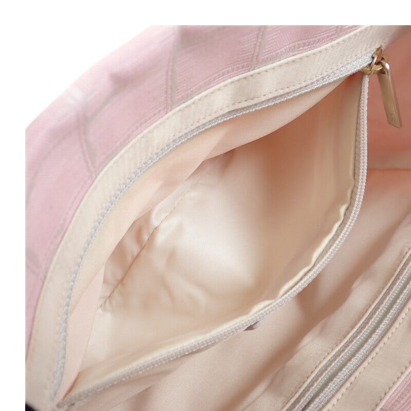 シャネル CHANEL ニュートラベルライントート TPM トートバッグ ナイロン レザー ピンク レディース【中古】【ABランク】