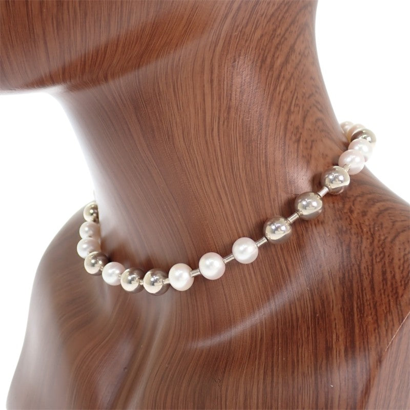 ティファニー TIFFANY&Co. ハードウェアパールボール 64048201 ネックレス シルバー925 シルバー ホワイト フレッシュウォーターパール レディース【中古】【Aランク】