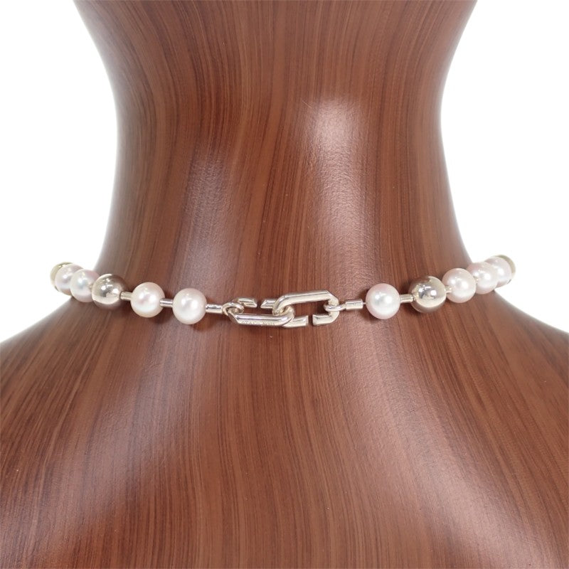ティファニー TIFFANY&Co. ハードウェアパールボール 64048201 ネックレス シルバー925 シルバー ホワイト フレッシュウォーターパール レディース【中古】【Aランク】