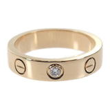 【中古】カルティエ CARTIER ラブリング スモールモデル B4056100 リング K18イエローゴールド 5号 ダイヤモンド 45 レディース【Aランク】