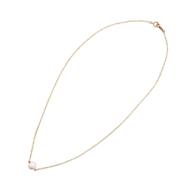 MIKIMOTO 御木本 珍珠項鍊 18K黃金 養殖珍珠 金色 女士 【中古】【A級品】