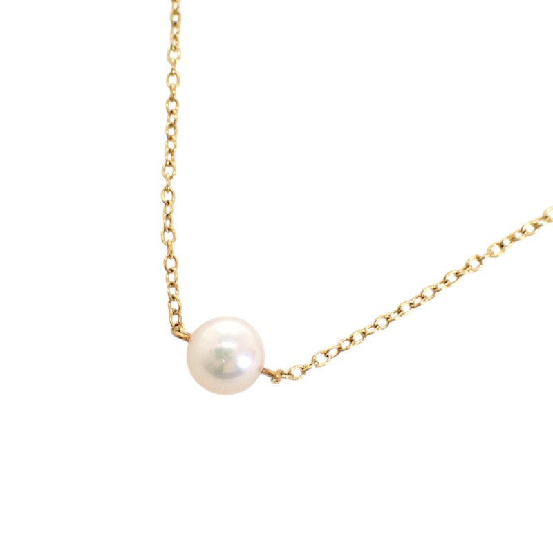 Mikimoto Pearl Necklace K18 Yellow Gold Akoya Pearl Gold Women's [Used] [Rank A]