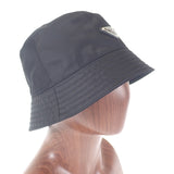 プラダ PRADA Re-Nylon バケットハット M 1HC137_2DMI_F0002 ハット ナイロン ブラック レディース メンズ【中古】【Aランク】