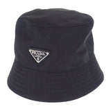 プラダ PRADA Re-Nylon バケットハット M 1HC137_2DMI_F0002 ハット ナイロン ブラック レディース メンズ【中古】【Aランク】