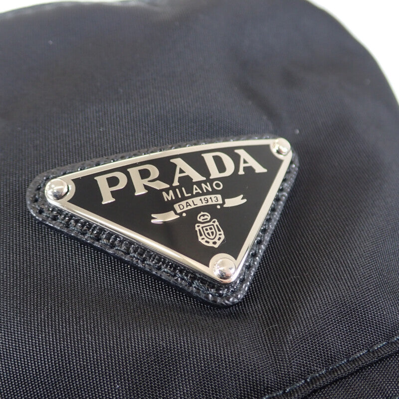 プラダ PRADA Re-Nylon バケットハット M 1HC137_2DMI_F0002 ハット ナイロン ブラック レディース メンズ【中古】【Aランク】