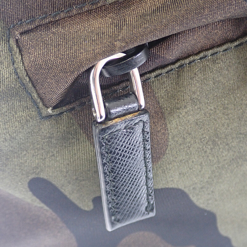 プラダ PRADA バックパック BZ0032_ZSR_F0334 リュック・デイパック ナイロン レザー テスートカモフラ カーキ レディース メンズ【中古】【ABランク】