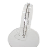 【中古】 K18WG デザインジュエリー クロスダイヤ ブレスレット K18ホワイトゴールド ダイヤモンド レディース【Aランク】